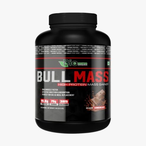 Biosource Nutrition Bull Mass Gainer Chocolate 3kg, 6.6lbs
