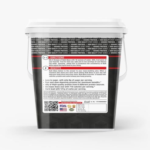 Biosource Nutrition Bulk Mass Gainer Chocolate 5kg, 11lbs - Image 2