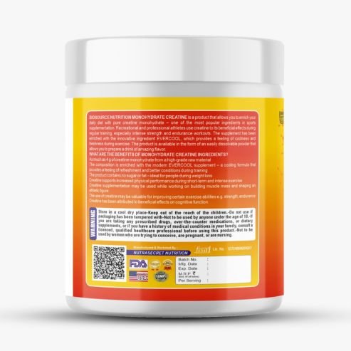Biosource Nutrition Creatine Monohydrate Mango, 300gm - Image 2