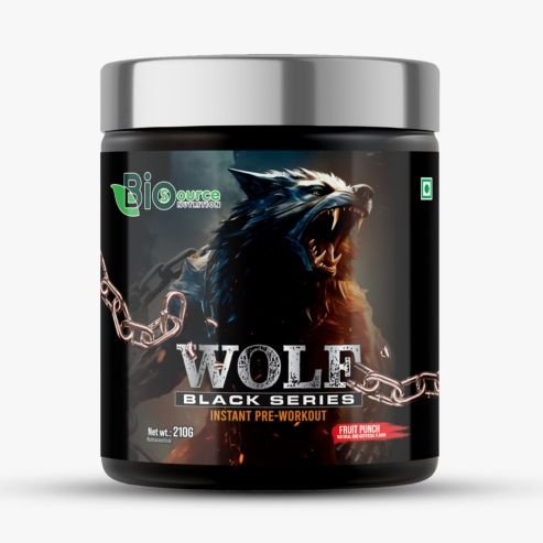 Biosource Wolf Pre-Workout, Fruit Punch, 210gm