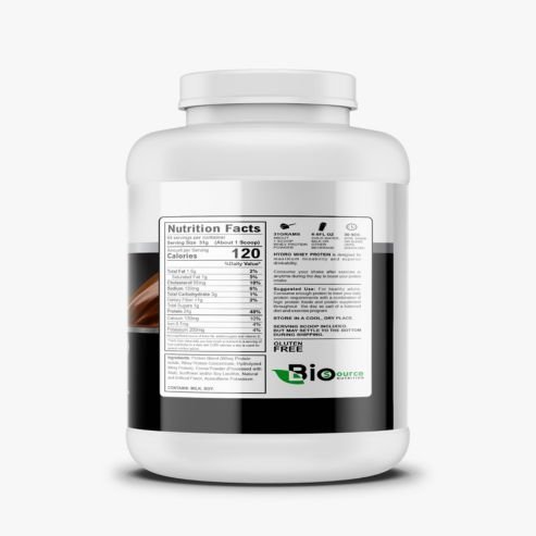 Biosource Nutrition Hydro Whey Protein, Belgium Chocolate 2kg - Image 3