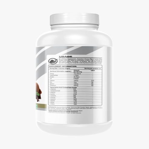 Biosource Nutrition Isolate Whey Protein, Chocolate 2kg - Image 3