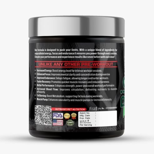 Biosource Nutrition Venom Pre-Workout Lemon Banta 210gm - Image 3