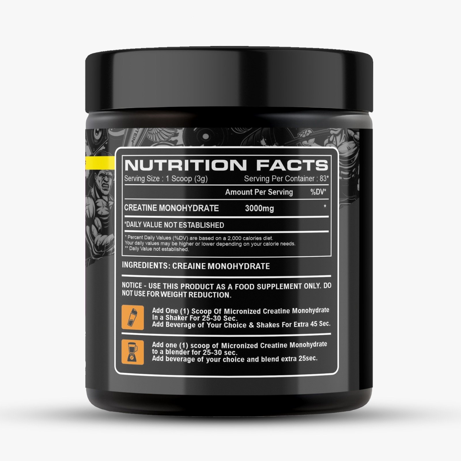 Biosource Nutrition Creatine Monohydrate Unflavor, 250gm - Image 3