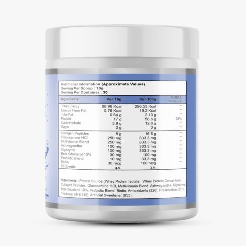 Biosource Nutrition Collagen Supplements Blueberries 300gm Powder - Image 2