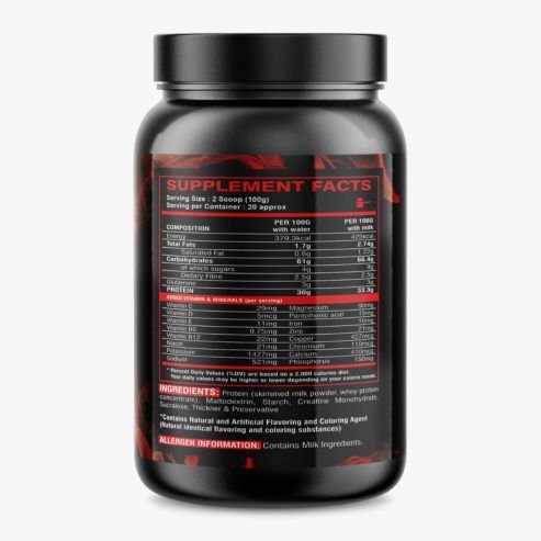 Biosource Nutrition Shadow of Blood Whey Protein Cookies Cream 1kg - Image 3